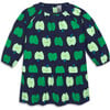 Baby Popover Dress In Apple Orchard, Navy Green Apples - Dresses - 1 - thumbnail