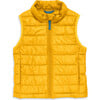 Kids Lightweight Puffer Vest, Mustard - Vests - 1 - thumbnail