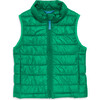 Kids Lightweight Puffer Vest, Green Bean - Vests - 1 - thumbnail