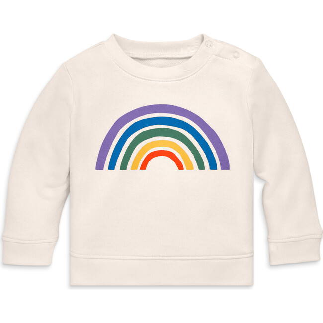 Baby Rainbow Sweatshirt, Oat Rainbow Graphic