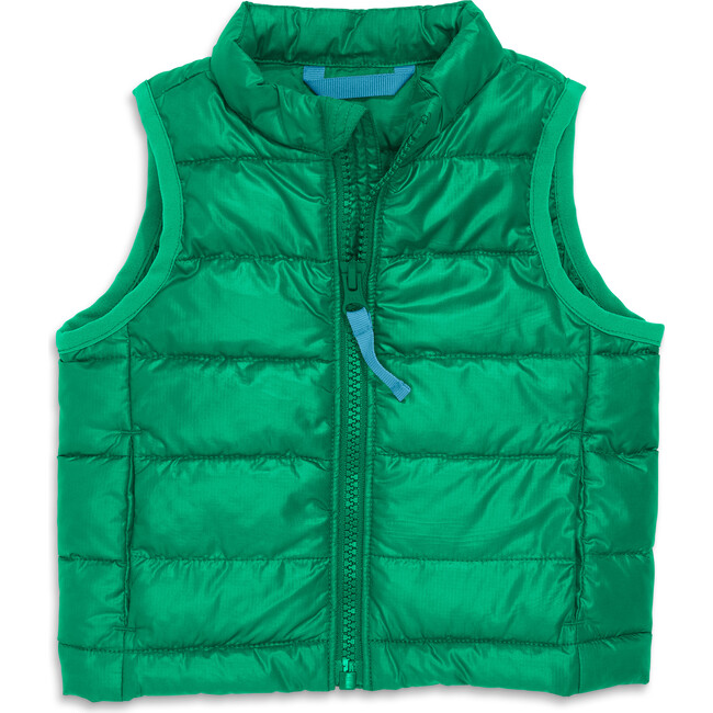 Baby Lightweight Puffer Vest, Green Bean