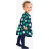 Baby Popover Dress In Apple Orchard, Navy Green Apples - Dresses - 2