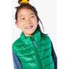 Kids Lightweight Puffer Vest, Green Bean - Vests - 2