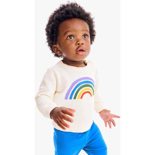 Baby Rainbow Sweatshirt, Oat Rainbow Graphic - Sweatshirts - 3