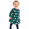 Baby Popover Dress In Apple Orchard, Navy Green Apples - Dresses - 3