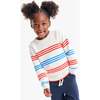 Crewneck Sweater In Stripe, Pumpkin Blueberry Stripe - Sweaters - 2