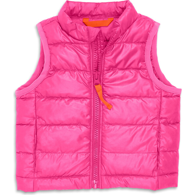 Baby Lightweight Puffer Vest, Fuchsia