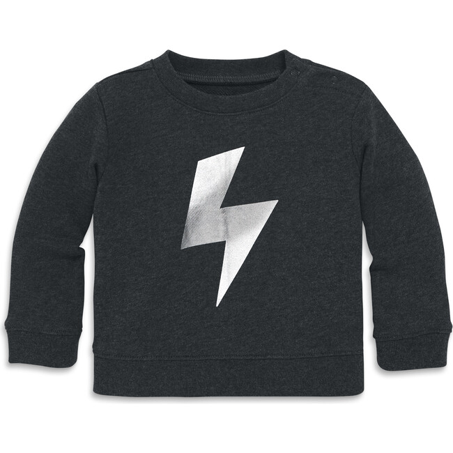 Baby Bolt Sweatshirt, Charcoal Silver Star