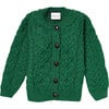 Hampstead Merino Hand-Crafted Long Sleeve Cardigan, Intelligence Green - Cardigans - 1 - thumbnail