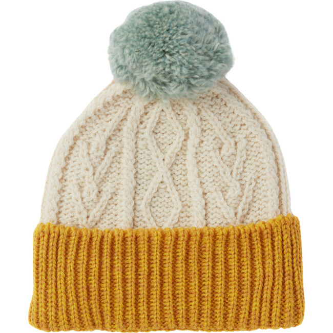 Finchley Merino Hand-Crafted Bobble Hat, Mustard