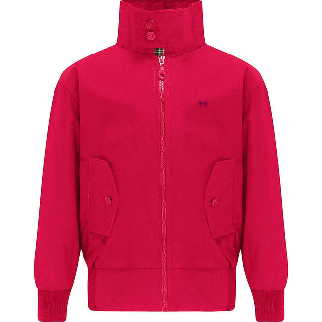 Carnaby Button-Up Neck Pocket Bomber Jacket, Pillar Box Red - Jackets - 3