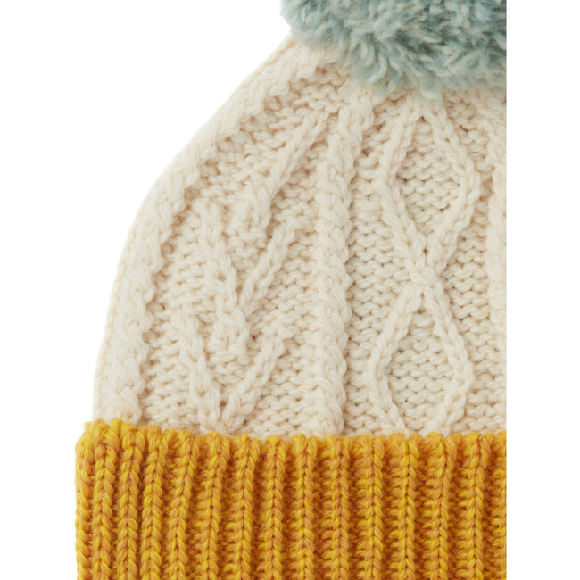 Finchley Merino Hand-Crafted Bobble Hat, Mustard - Hats - 3