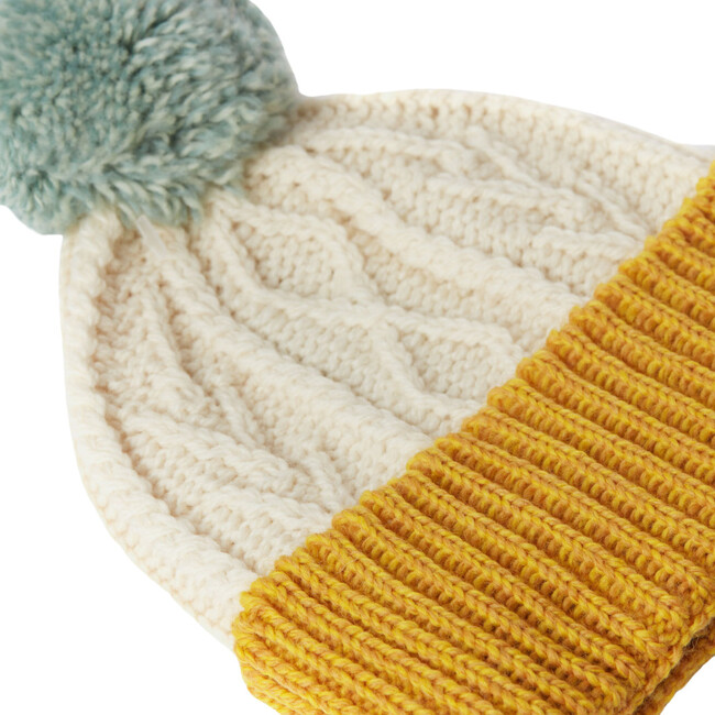 Finchley Merino Hand-Crafted Bobble Hat, Mustard - Hats - 4