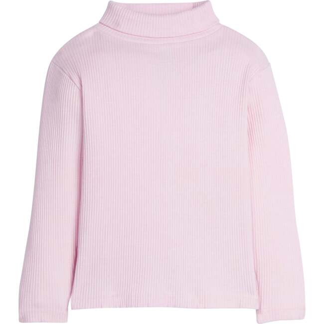 Stretchy Ribbed Long Sleeve Turtleneck Sweatshirt, Bubblegum