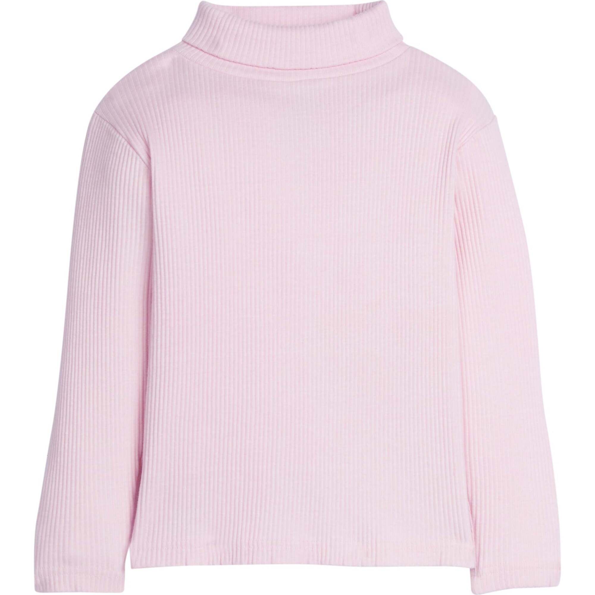 Stretchy Ribbed Long Sleeve Turtleneck Sweatshirt, Bubblegum - Sweatshirts - 1