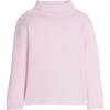 Stretchy Ribbed Long Sleeve Turtleneck Sweatshirt, Bubblegum - Sweatshirts - 1 - thumbnail