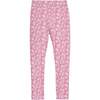 Soft Stretchy Pull-On Leggings, Roland Floral Fuscia - Leggings - 1 - thumbnail