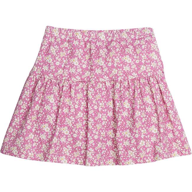 Sally Built-In Shorts Knit Corduroy Skort, Roland Floral Fuscia