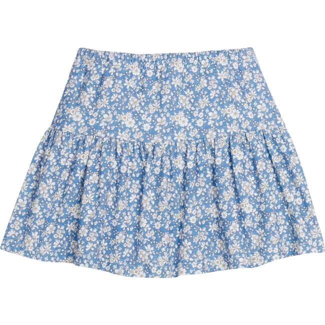 Sally Built-In Shorts Knit Corduroy Skort, Roland Floral Blue