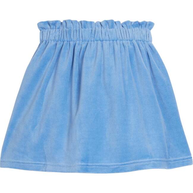 Portofino Velour Elastic Waist Pull-On Skirt, French Blue