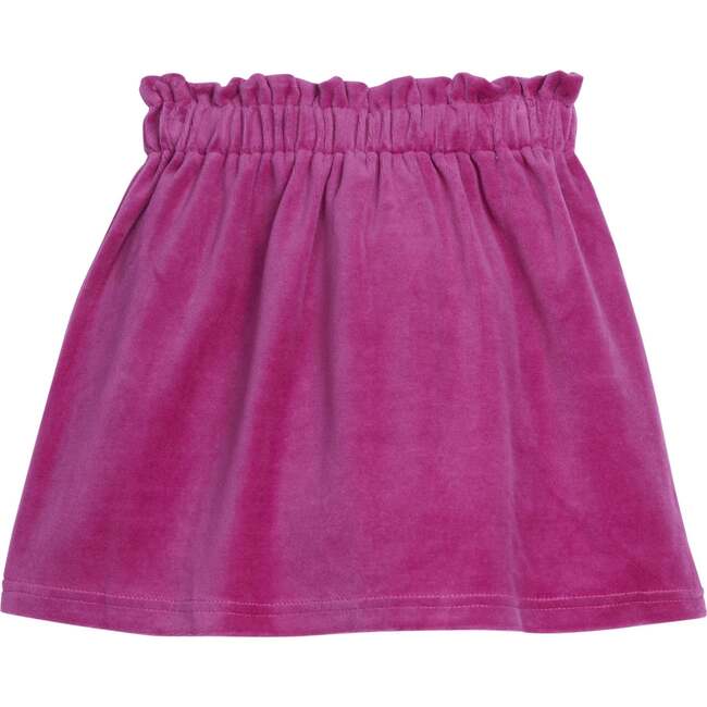 Portofino Velour Elastic Waist Pull-On Skirt, Magenta