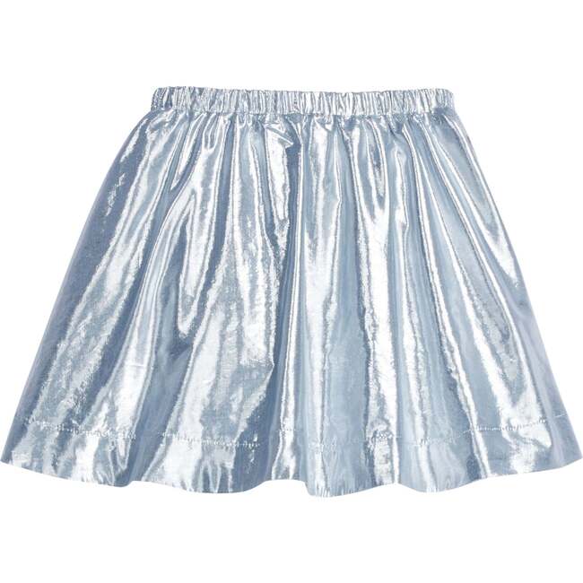 Metallic Elastic Waist Pull-On Circle Skirt, Icicle