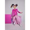Lisle Velour Long Sleeve Gathered Top, Magenta - Blouses - 2