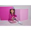 Lisle Velour Long Sleeve Gathered Top, Magenta - Blouses - 3