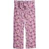 Claiborne Print Bow Waist Wide-Leg Pocket Pant, Petal - Pants - 2