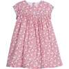 Charlotte Trim Short Sleeve Gathered Dress, Bedford Gardens Pink - Dresses - 1 - thumbnail