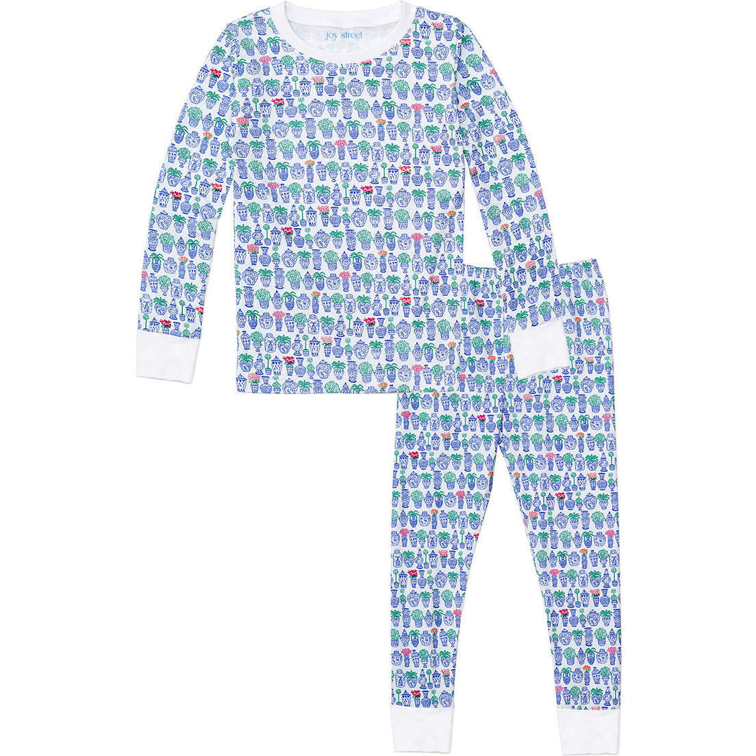 Ginger Jars Two Piece Kids Pajamas, Blue - Pajamas - 1