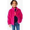 Teddy Fleece Jacket, Raspberry - Jackets - 2