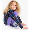 Long Sleeve Legging Tee In Rainbow Stripe, Navy Mini Rainbow Stripe - T-Shirts - 3