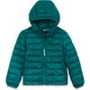 Kids Lightweight Puffer Jacket, Spruce - Jackets - 1 - thumbnail