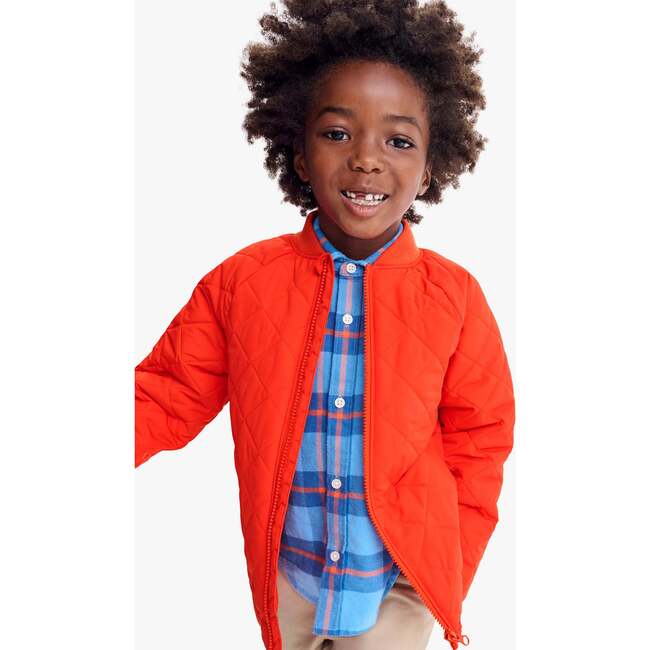 Quilted Lightweight Puffer Jacket, Pumpkin - Jackets - 3