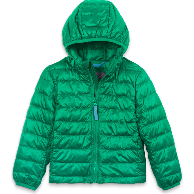 Kids Lightweight Puffer Jacket, Green Bean