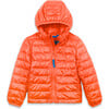 Kids Lightweight Puffer Jacket, Clementine - Jackets - 1 - thumbnail