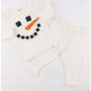 Snowman Face Applique L/S 2pc Set, Cream - Mixed Apparel Set - 3