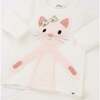 Quilted Kitty Applique L/S 2pc Set, Cream - Mixed Apparel Set - 2