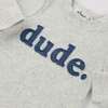 Denim "dude" Ribbed Applique L/S 2pc Set, Heather Gray - Mixed Apparel Set - 2