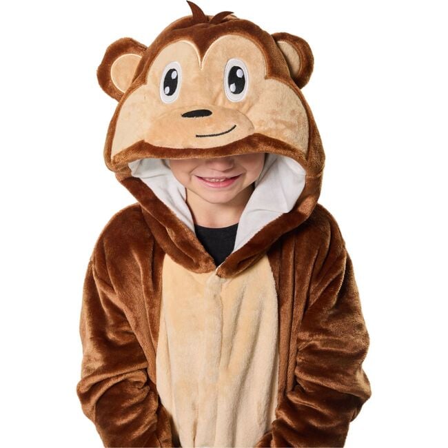 Kids Little Monkey Hooded Jumpsuit - Costumes - 2