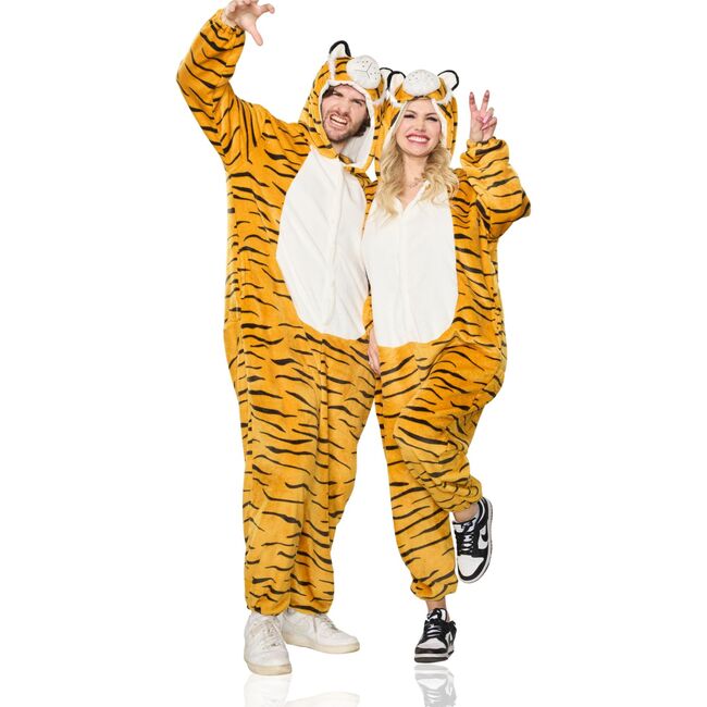 Adult Tiger Hooded Jumpsuit