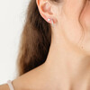 Diamond Hoop Earrings, Silver - Earrings - 2