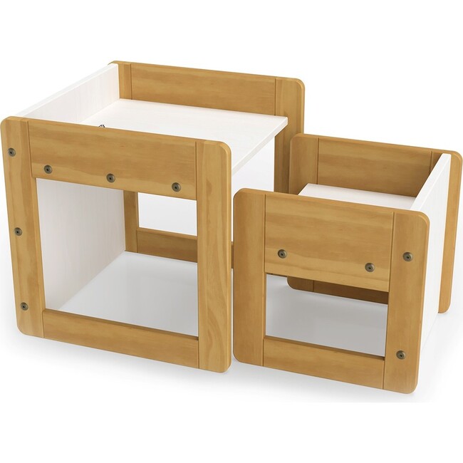 P'kolino Klick Duo Desk, Natural and White