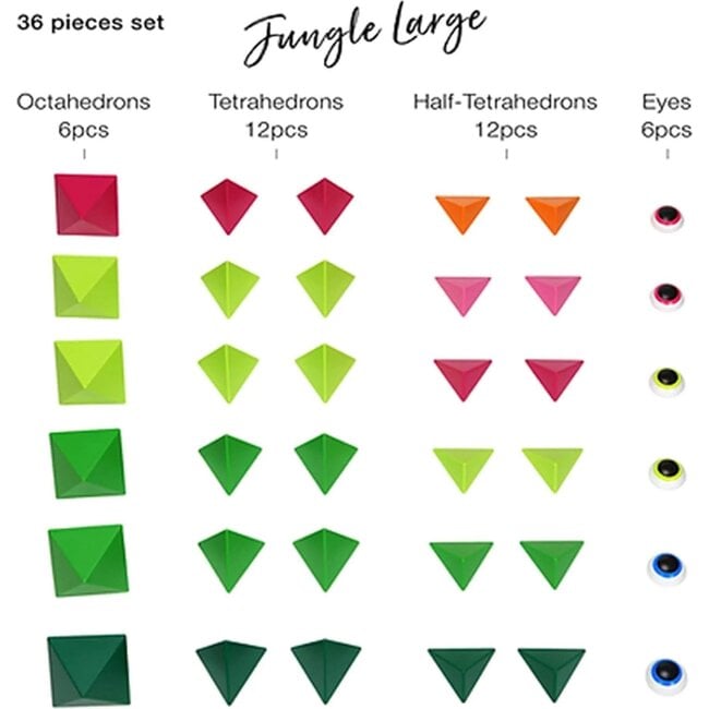 Trido Magnetic Art Jungle 36 piece Set - Large - Building Sets - 5