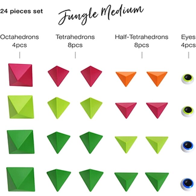 Trido Magnetic Art -Jungle 24 piece Set - Medium - Building Sets - 3