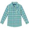 Kids Plaid Buttondown Shirt, Green - Button Downs - 1 - thumbnail