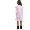 Kids Purple Jersey Dress, Black Cat - Dresses - 4