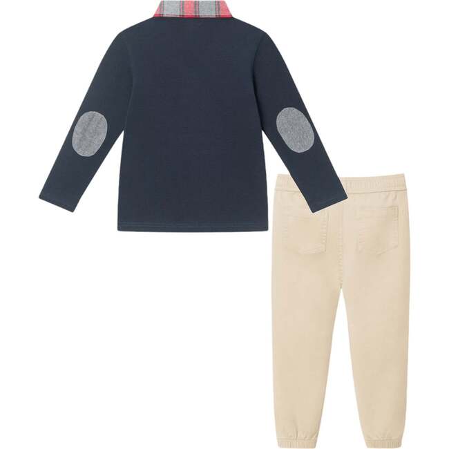 Kids Polo & Cognac Cord Pants Set, Navy Holiday - Mixed Apparel Set - 5