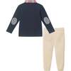 Kids Polo & Cognac Cord Pants Set, Navy Holiday - Mixed Apparel Set - 5